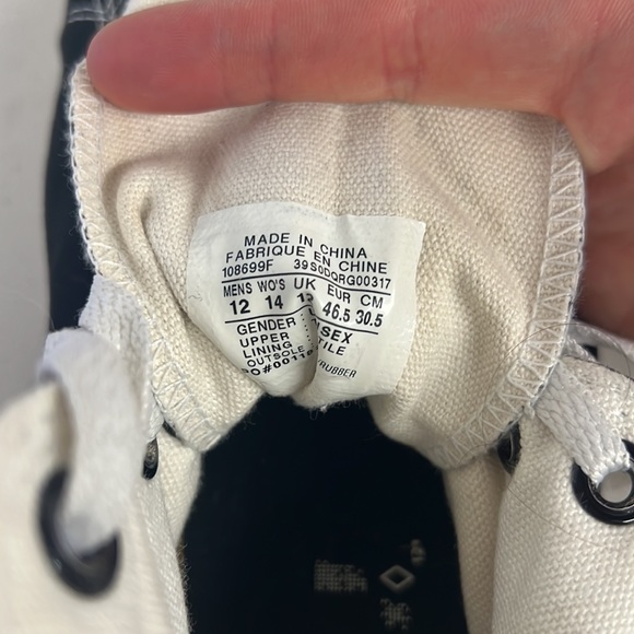 Converse All Star Chuck Taylor Hi Top Long Neck People Shoes Sz Mens 12 WMN 14 - Picture 3 of 8